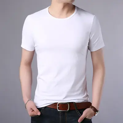 Men Slim Fit Black Cotton T-Shirt Round Neck – Premium Casual & Daily Wear - Image 3