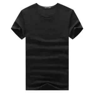 Men Cotton Solid White Round Neck T-Shirt Summer – Comfortable Casual & Daily Wear