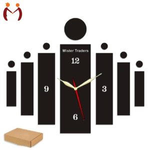 3D Wooden Wall Clock with Laser Cut Design | Modern Decorative Clock for Home & Office