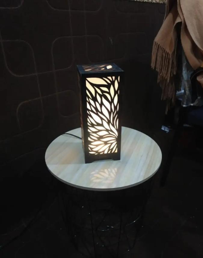 3D Wooden Leaf Lamp Rechargeable LED Decorative Table Lamp for Home & Office - Image 2