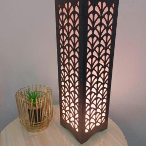 Modern Wooden Floor Lamp with Leaf Design for Home & Office | Decorative Standing Light