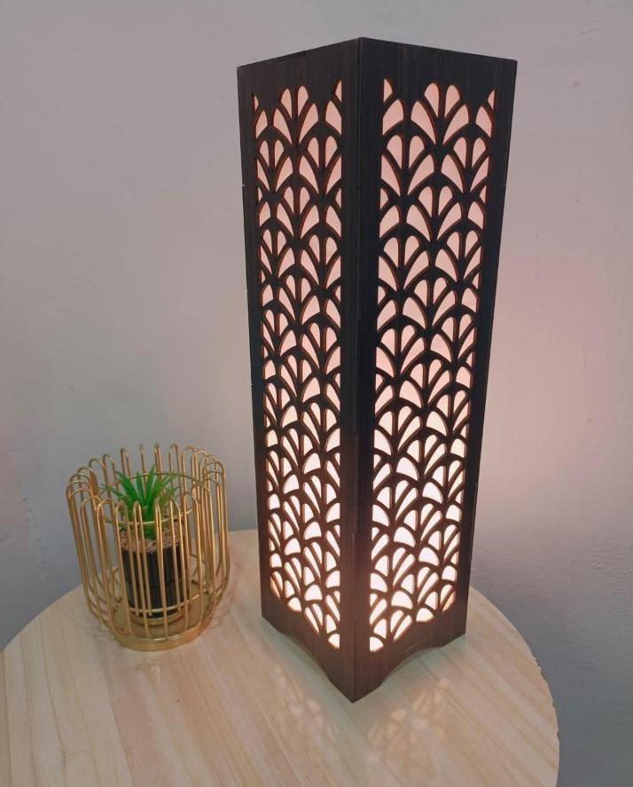 Modern Wooden Floor Lamp with Leaf Design for Home & Office | Decorative Standing Light