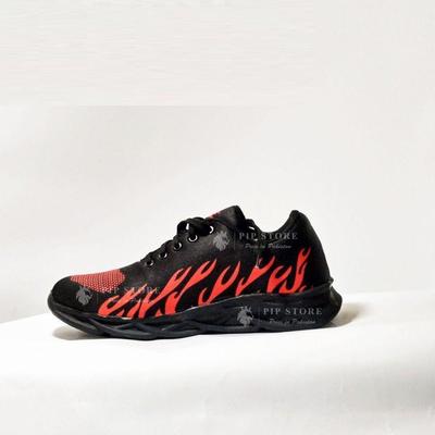 Men's Red Flame Running Joggers – Black Sneakers, Stylish & Comfortable Daily Wear - Image 4