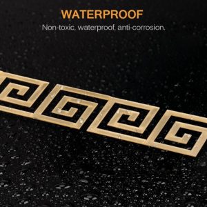 Golden Geometric Acrylic Wall Decals 2.5x2.5" | Modern Decorative Wall Stickers