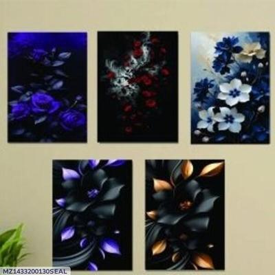5Pcs 3D Abstract Art Wall Frames MDF Wood Decor – Modern Wall Decoration - Image 4