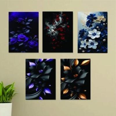 5Pcs 3D Abstract Art Wall Frames MDF Wood Decor – Modern Wall Decoration - Image 3