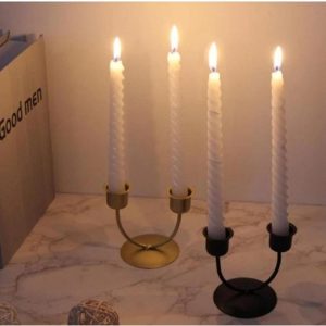 Golden Metal Candle Stand for Home & Events – Elegant Decorative Candle Holder