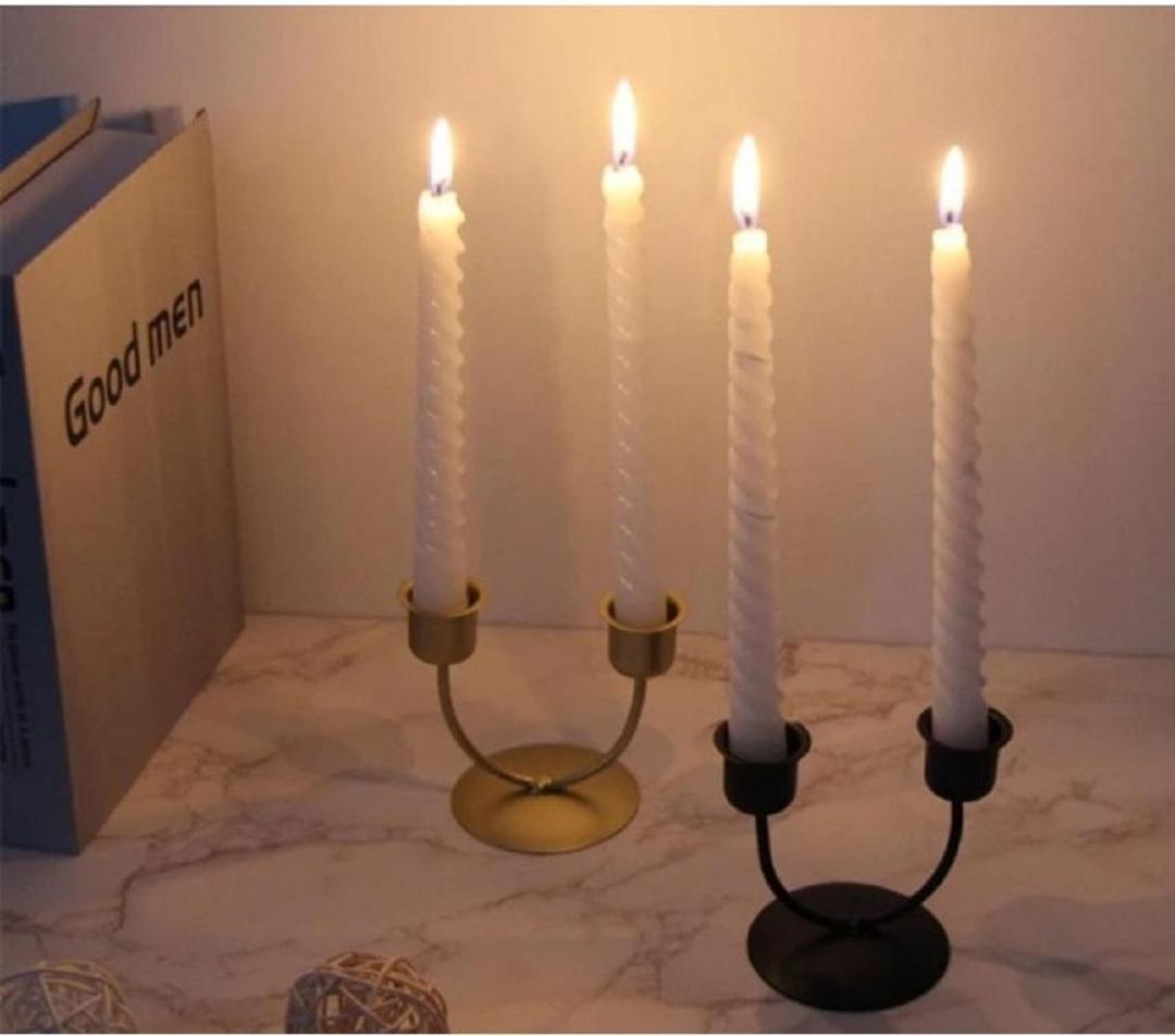Golden Metal Candle Stand for Home & Events – Elegant Decorative Candle Holder