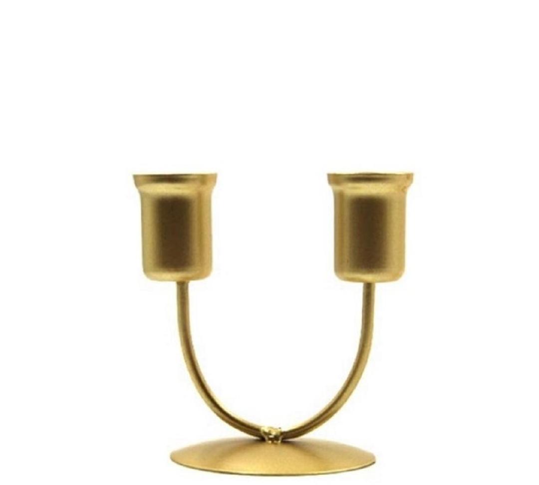 Golden Metal Candle Stand for Home & Events – Elegant Decorative Candle Holder - Image 3