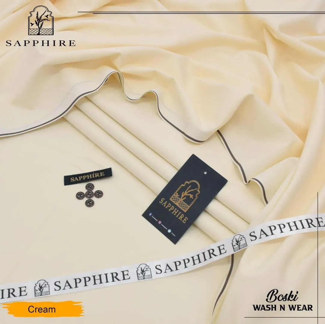 Men's Wash & Wear Ivory Suit Cream – Elegant Pakistani Traditional Wear
