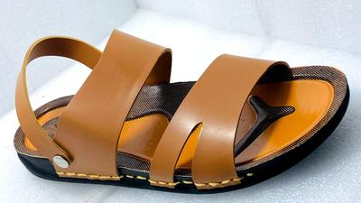 Men's Mustard Synthetic Leather Casual Sandals | Stylish Comfortable Footwear - Image 3