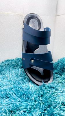 Men Blue Synthetic Leather Casual Sandals - Image 4