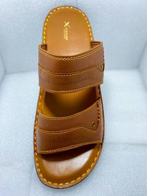 Men's Mustard Leather Casual Sandals – Stylish & Comfortable Slip-On Sandals, Size 7–11
