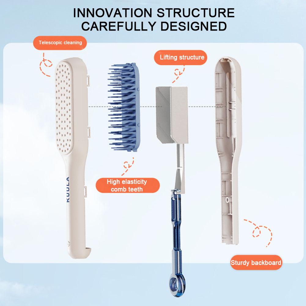 Telescopic Magic Comb | Anti-Static Hair & Scalp Cleaning Comb | Extendable Hair Brush for Easy Detangling(MultiColor) - Image 5