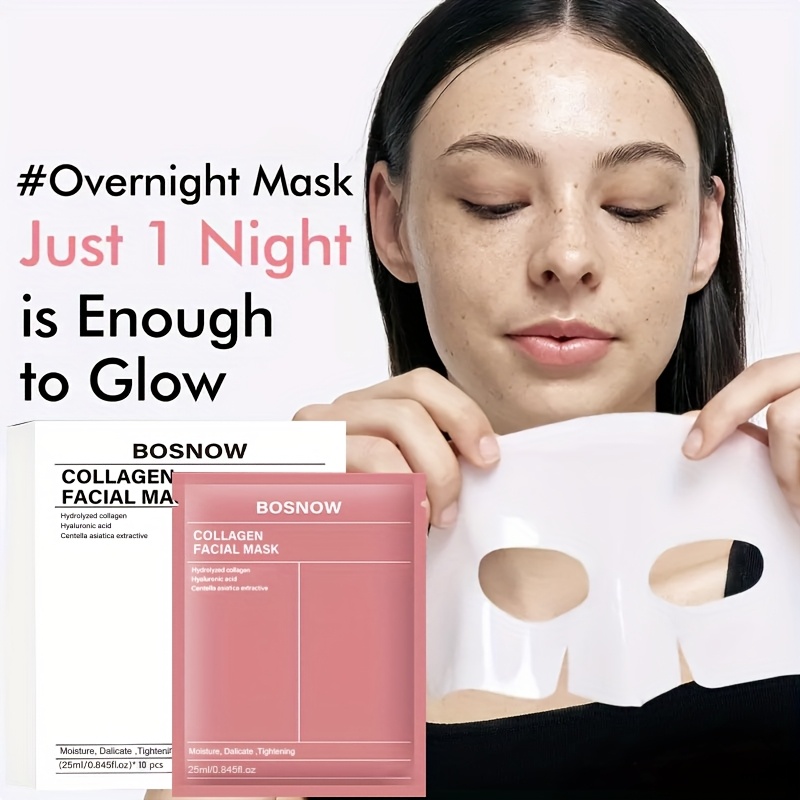 Bio Collagen Deep Mask 1Pcs | Collagen Deep Facial Sheet Mask with Hyaluronic Acid & Niacinamide | Hydrating & Firming Face Mask(MultiColor)