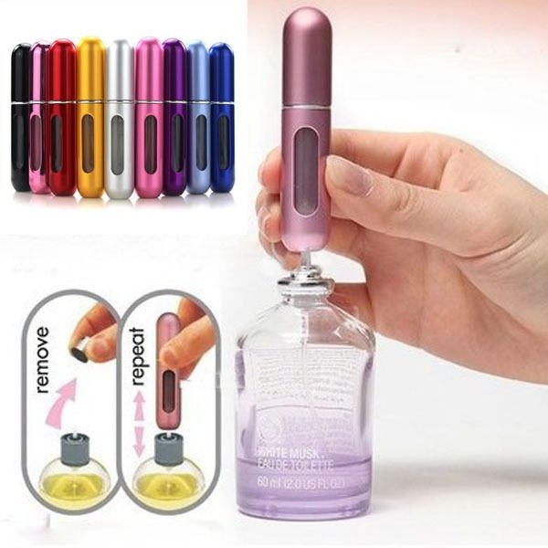 YM Traders Mini Refillable Perfume Spray Bottle 5ML – Pocket Travel Perfume Atomizer, Reusable & Leakproof(Multicolor) - Image 3