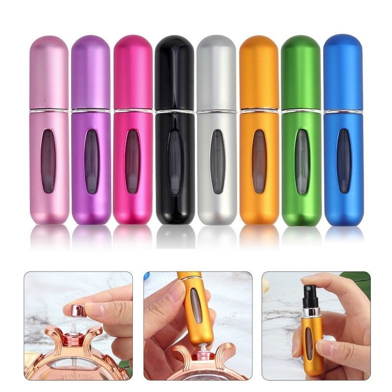 YM Traders Mini Refillable Perfume Spray Bottle 5ML – Pocket Travel Perfume Atomizer, Reusable & Leakproof(Multicolor) - Image 4