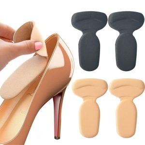 T Shape Sponge Heel Stickers – Shoe Heel Cushion & Protector Inserts for High Heels, Women’s Shoes(MultiColor)