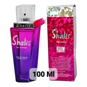 Shallis Floral Perfume 100ml for Women – Elegant Floral Fragrance in Purple Glass Bottle