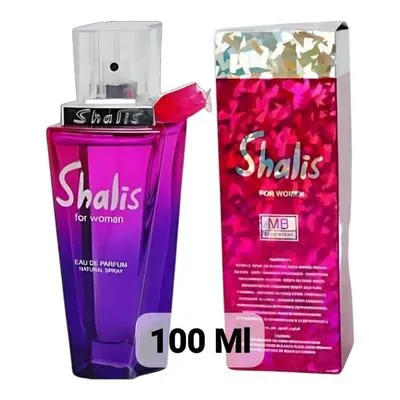 Shallis Floral Perfume 100ml for Women – Elegant Floral Fragrance in Purple Glass Bottle