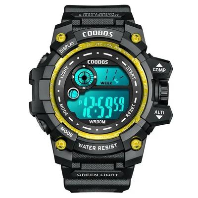 Men's Sports Watch Black Blue Water Resistant 24-Hour Display | Stylish Casual Wrist Watch - Image 2