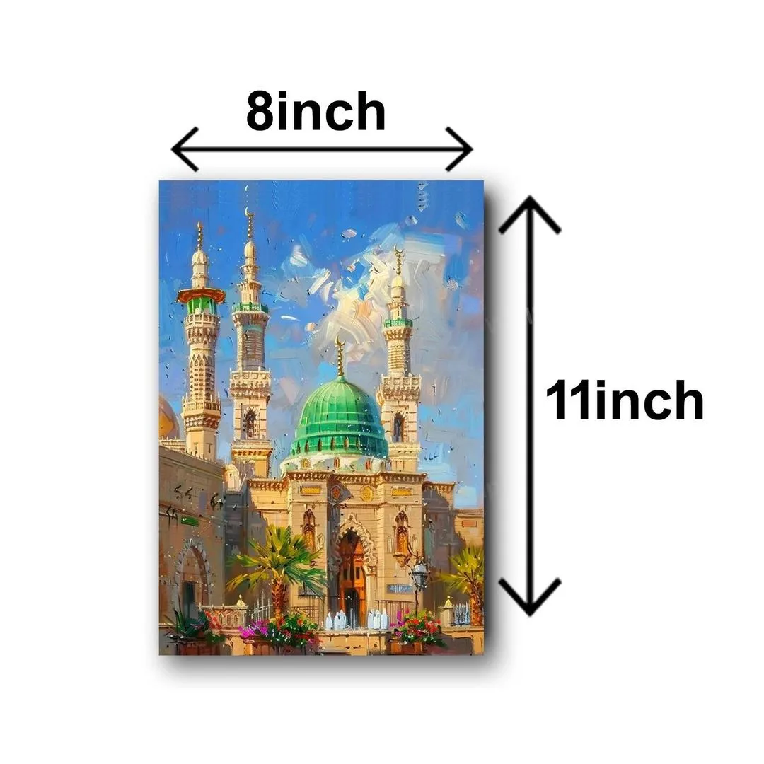 Set of 3 Mosque Wall Art Frames for Home Office Decor – Islamic Mosque Artwork for Living Room, Bedroom & Office - Image 3