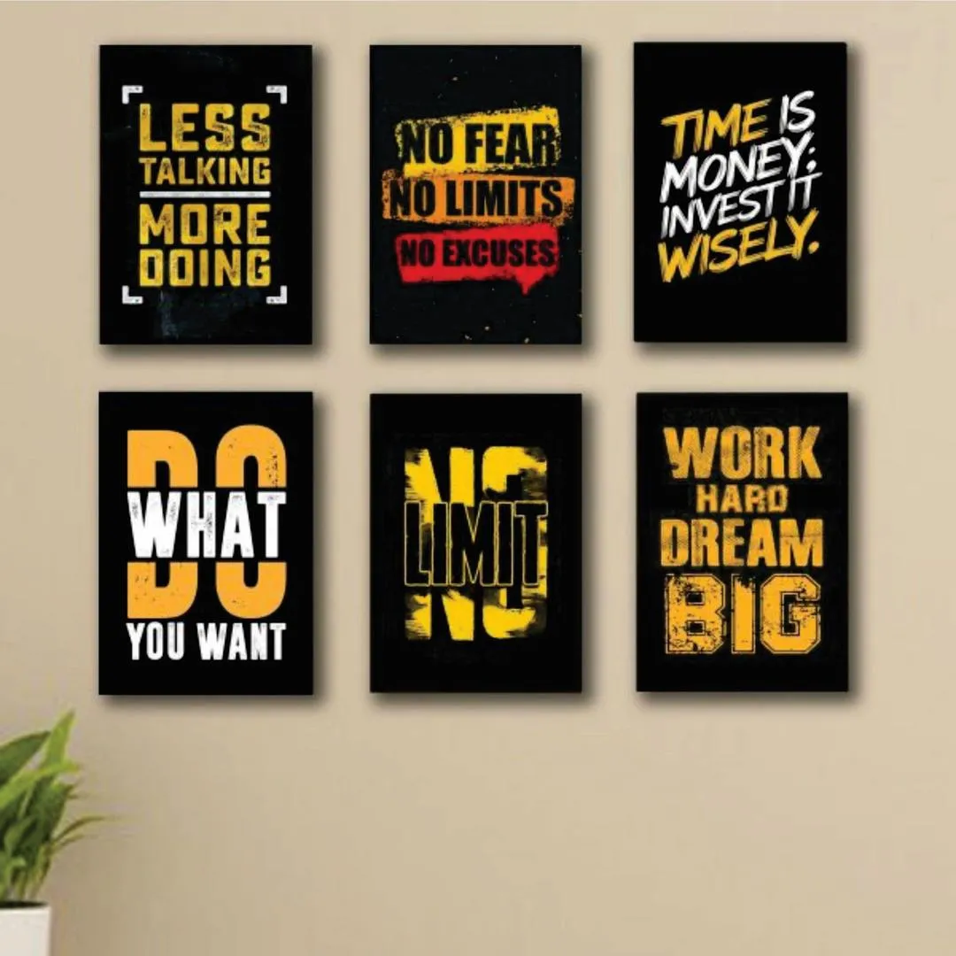 8x11 Inch Motivational Wall Art Tiles Set of 6 – Inspirational Quotes Wall Decor for Home, Office & Bedroom - Image 4
