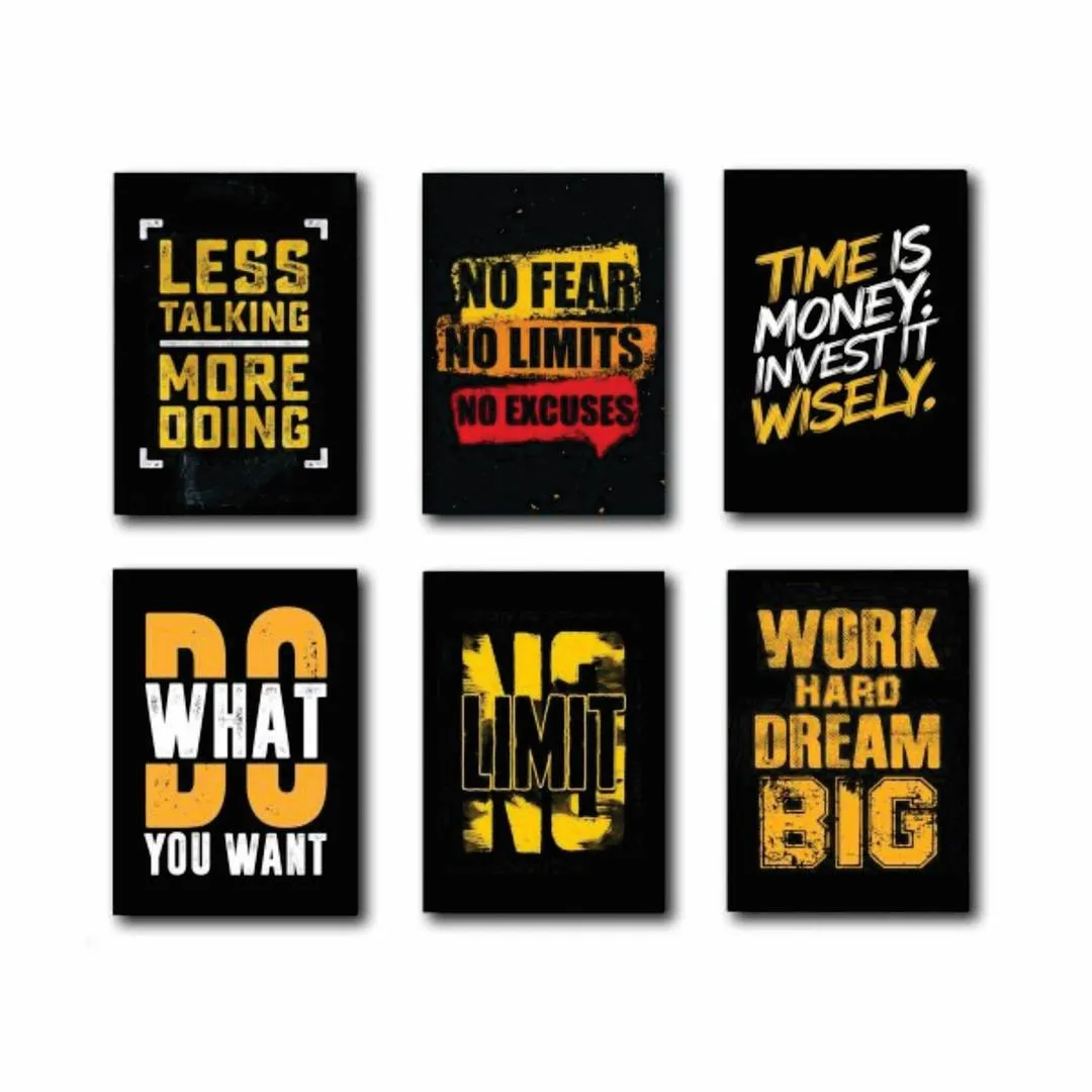 8x11 Inch Motivational Wall Art Tiles Set of 6 – Inspirational Quotes Wall Decor for Home, Office & Bedroom - Image 3