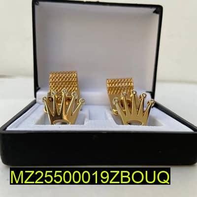 Premium Stainless Steel Crown Cufflinks Gold for Men – Elegant Wedding, Office & Formal Wear Accessories - Image 5