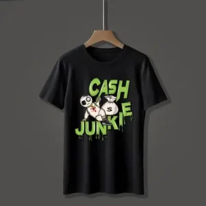 1 Pc Men's Cotton Printed T-Shirt – Trendy & Comfortable Casual Wear
