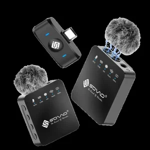 SOVO SWM-576 Wireless Microphone Black – ANC Noise Reduction Lavalier Mic with USB-C Receiver & 1 Year Warranty