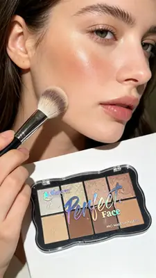 Glowy Blusher Highlighter Kit – Radiant Blush & Highlighter Makeup Palette - Image 4