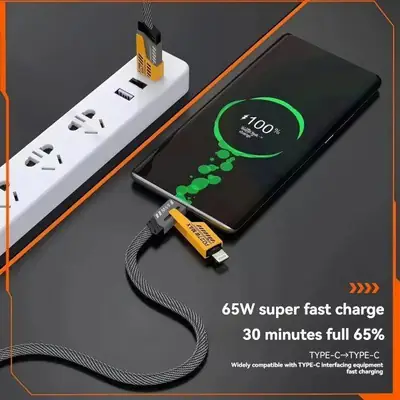4-in-1 Fast Charging Cable 65W | Multi-Connector USB Charging Cable for iPhone, Android & Type-C Devices - Image 4