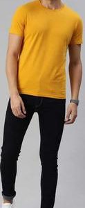 Men's Cotton Polyester Slim Fit Shirt Yellow – Stylish & Comfortable Casual Wear