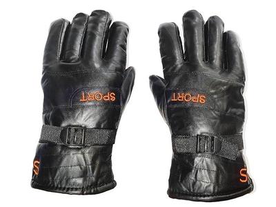 Men Rexine Leather Winter Gloves Black Pack of 2 – Warm, Comfortable & Stylish Gloves