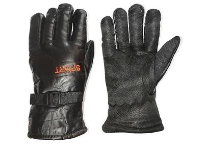 Men Rexine Leather Winter Gloves Black Pack of 2 – Warm, Comfortable & Stylish Gloves - Image 3