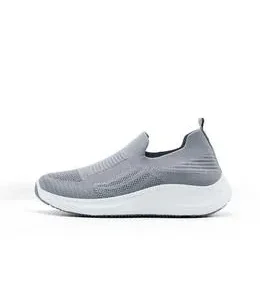 Men's Grey Slip-On Walking Sneakers – Lightweight & Comfortable Casual Shoes, Size 40–45