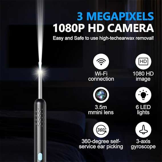 Smart Visual Ear Cleaner with HD Camera & LED Light – Ear Wax Removal Cleaning Tool - Image 4