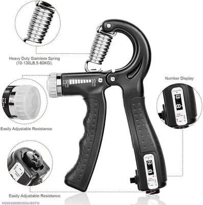 Countable Hand Gripper Adjustable Resistance Black | Hand Grip Strengthener for Forearm & Wrist Training - Image 2