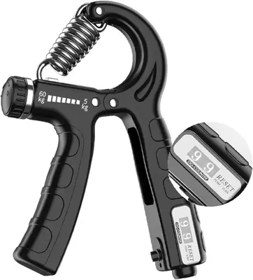 Countable Hand Gripper Adjustable Resistance Black | Hand Grip Strengthener for Forearm & Wrist Training - Image 3