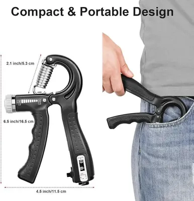 Countable Hand Gripper Adjustable Resistance Black | Hand Grip Strengthener for Forearm & Wrist Training - Image 4