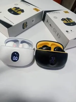 Premium Wireless Earbuds Black & Yellow – Bluetooth 5.3 TWS Earphones - Image 4