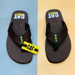 Men's Rubber Slide Slippers Brown Yellow | Comfortable Summer Casual Slides
