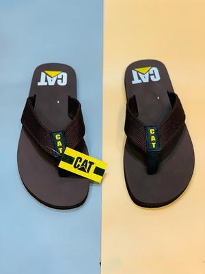 Men's Rubber Slide Slippers Brown Yellow | Comfortable Summer Casual Slides