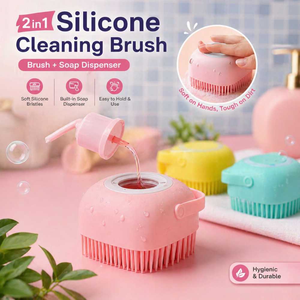 Silicone Bath Brush – Soft Exfoliating Body Scrubber, Shower & Bath Cleaning Brush - Image 2