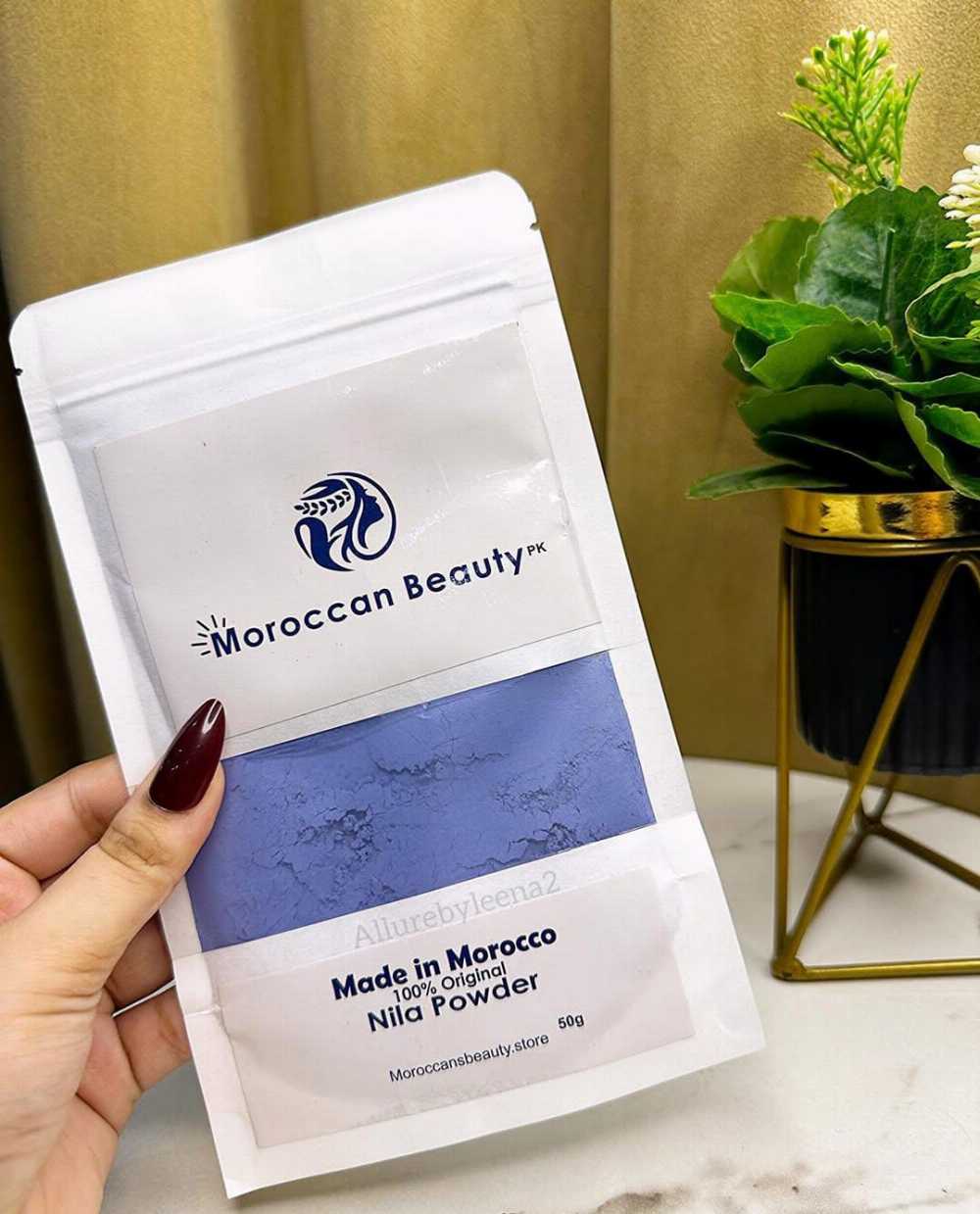 Pure Moroccan Nila Blue Powder – 100% Natural Skin Brightening & Beauty Care Treatment - Image 4