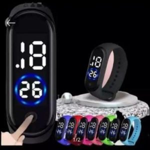 Waterproof LED Smart Watch for Boys & Girls – Black Digital Kids Watch