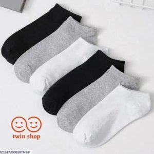 Premium Cotton Ankle Socks Black Grey White – Comfortable No Show Socks for Men & Women