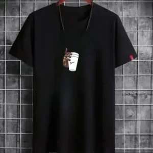 1 Pc Men's Cotton Printed T-Shirt – Stylish & Comfortable Casual Wear