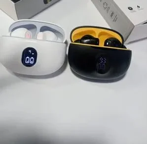 Premium Wireless Earbuds Black & Yellow – Bluetooth 5.3 TWS Earphones